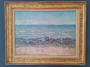 Blanche Hochédé-Monet, Plage de la côte normande, huile sur toile, musée de Vernon Estimation Blanche Hoschédé-Monet gratuite