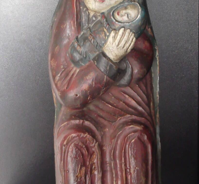 Vierge à l’enfant bois polychrome