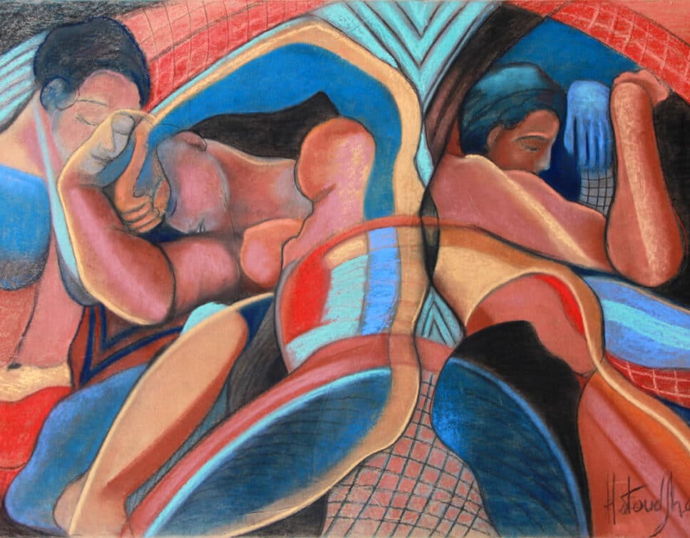Peinture Tableau, Pastel: « MOUVEMENTS « pastel sur carton, 92 x122 cm, 2006
