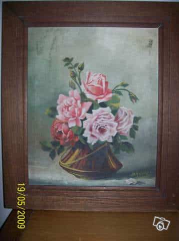 Peinture Tableau, Pastel: tableau floral