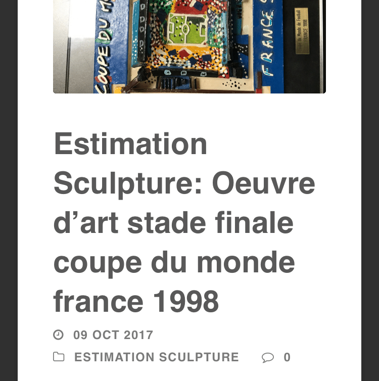 Sculpture Le Gall coupe du monde 1998
