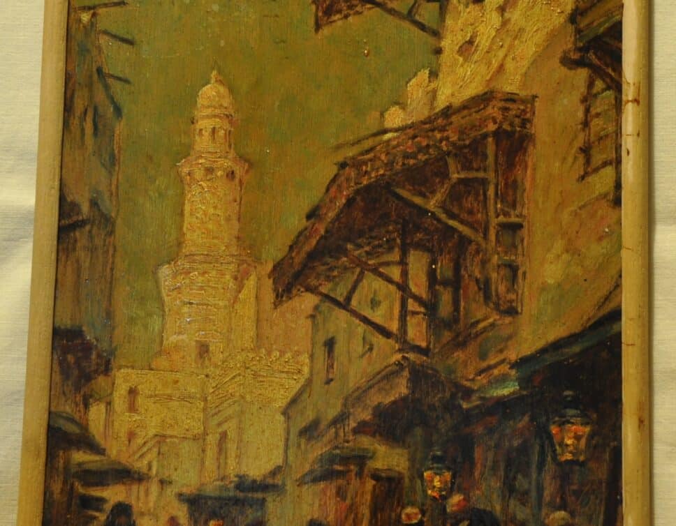 Peinture Tableau, Pastel: le Caire 1904 signé louis Béroud
