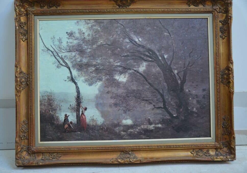 Peinture Tableau, Pastel: Tableau signé Corot