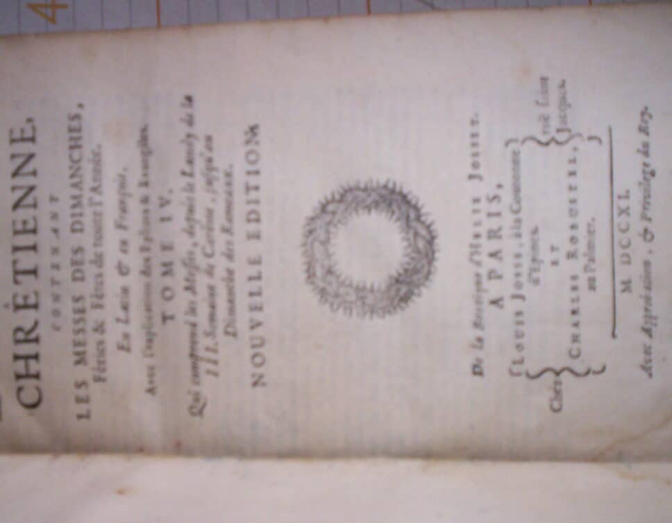 Estimation Livre, manuscrit: l’année chrétienne par Nicolas Le Tourneux edition de 1711