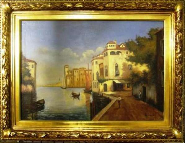 Peinture Tableau, Pastel: Paysage de Venise