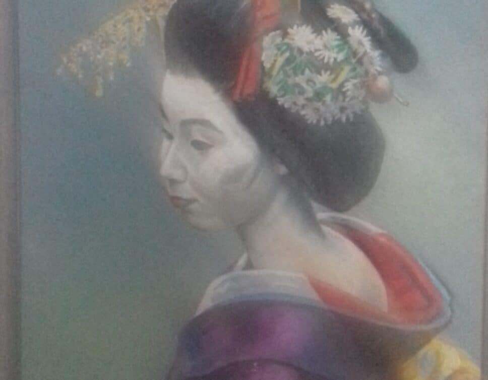 Peinture Tableau, Pastel: peinture geisha