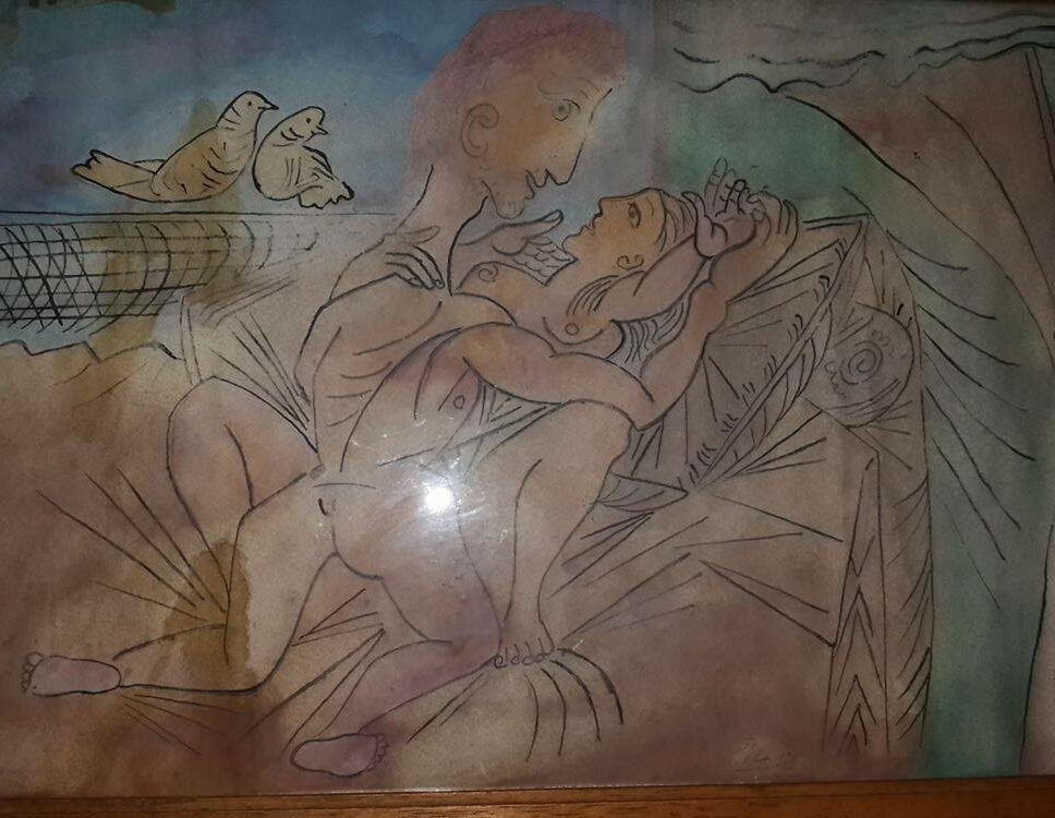 Peinture Tableau, Pastel: tableau signé Picasso