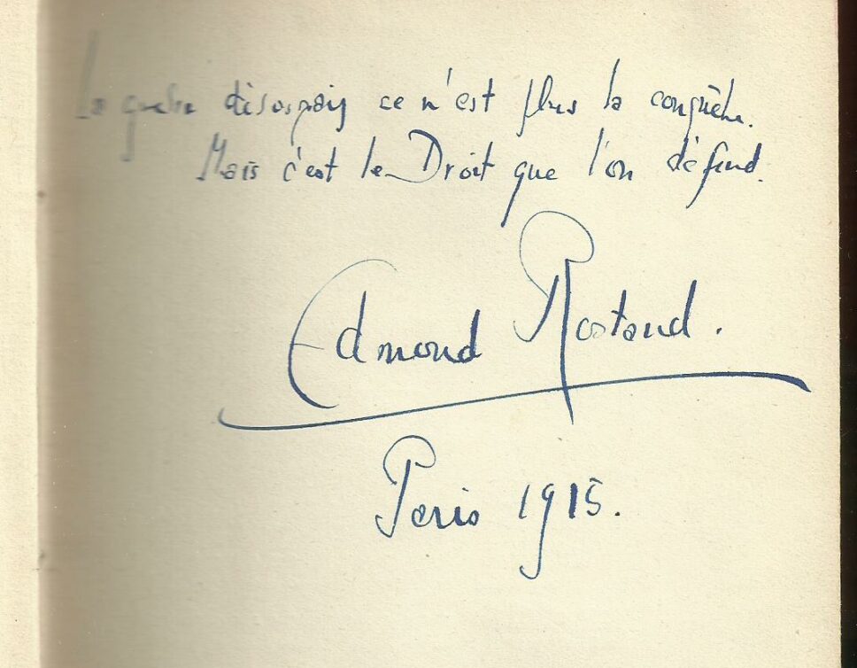autographe de Edmond Rostand