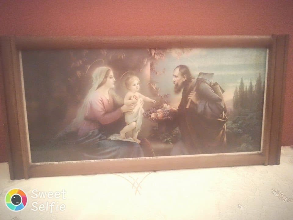 Peinture Tableau, Pastel: tableau religieux la sainte famille