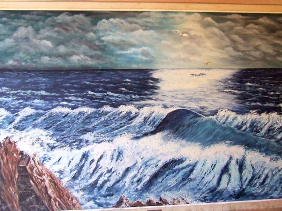 Peinture Tableau, Pastel: Bleu de mer