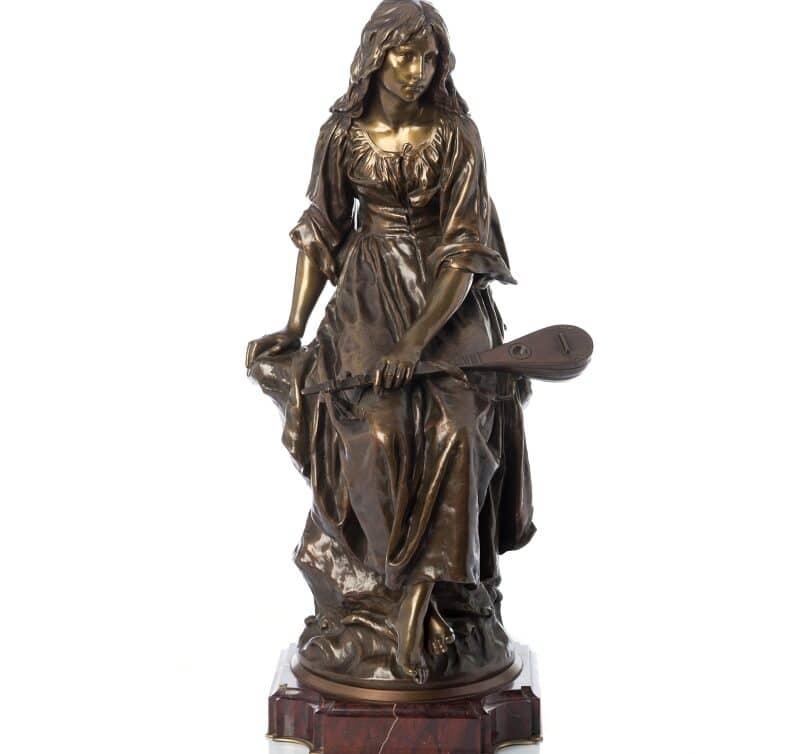 statue en bronze de p.e Mengin