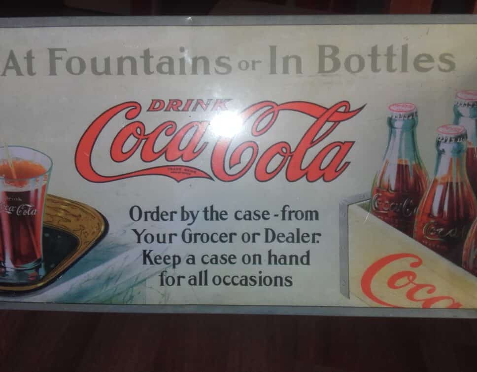 Autographes : plaque coca cola