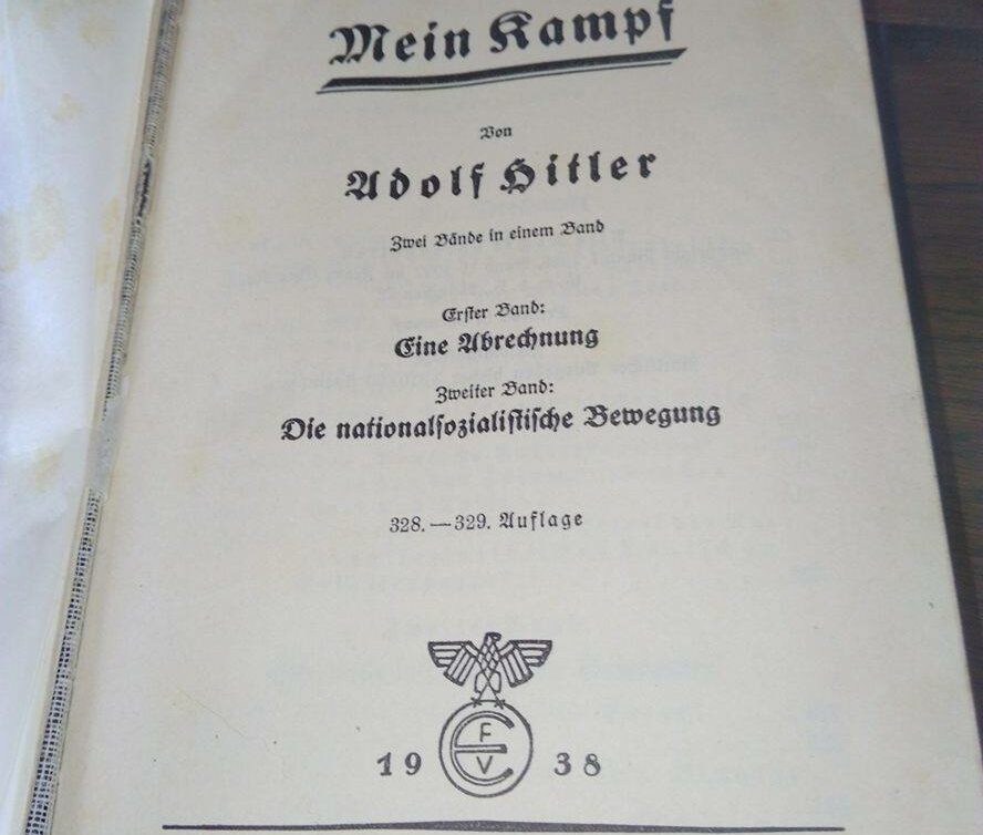 Estimation Livre, manuscrit: Mein kampf 1938