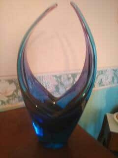 vase murano bleu