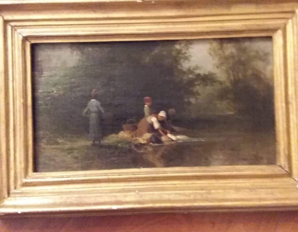 LE LOCLE SUISSE peinture originale de Karl Girardeat 1813 à 1871