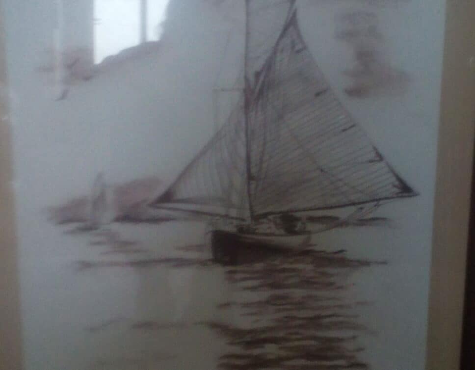 Peinture Tableau, Pastel: Dessin bateau