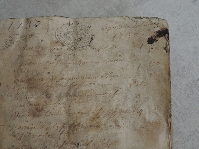 Estimation Livre, manuscrit: Registre de 1730