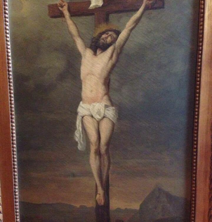 Peinture Tableau, Pastel: Crucifixion