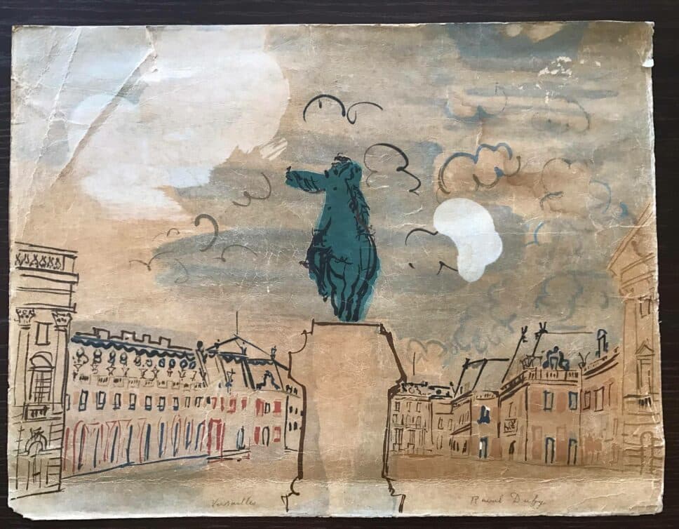 Peinture Tableau, Pastel: Aquarelle signée Raoul Dufy