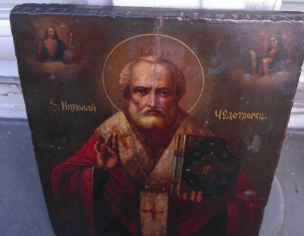 Peinture Tableau, Pastel: Icône russe St Nicolas