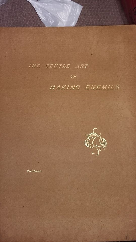 Estimation Livre, manuscrit: Livre  » The Gentle Art of Making Enemies « 