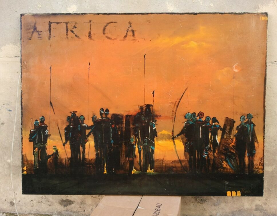 Peinture Tableau, Pastel: africa