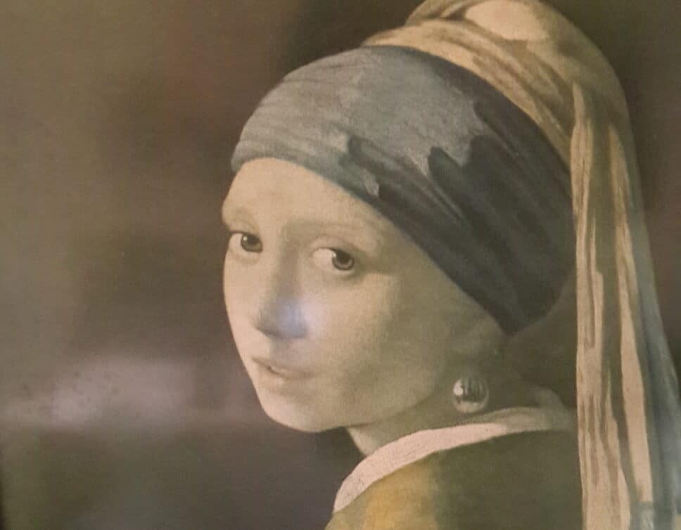 Peinture Tableau, Pastel: girl ith the yellow turban