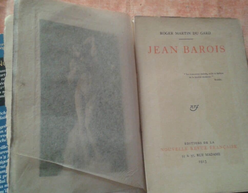 Estimation Livre, manuscrit: Jean barois 1913