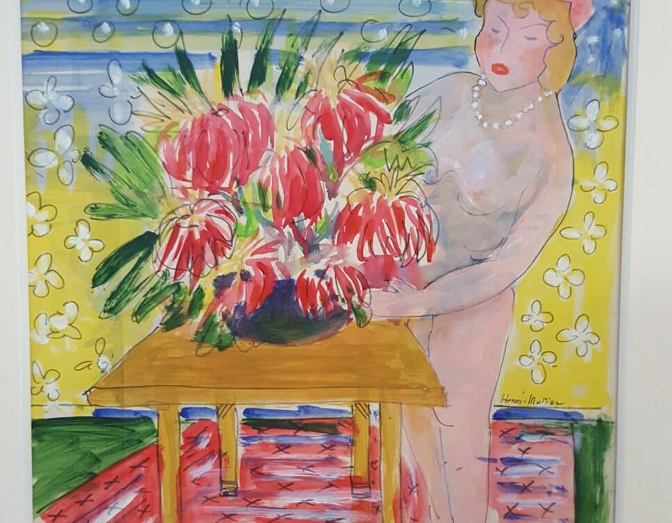 Peinture Tableau, Pastel: Henri Matisse Aquarelle signée