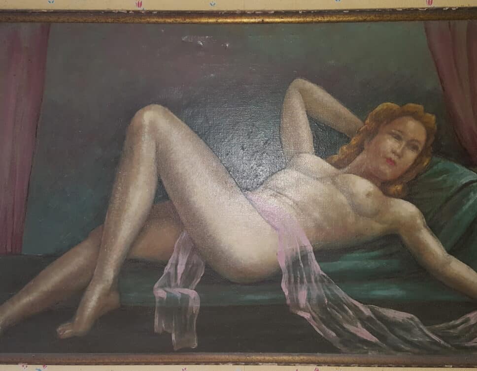 Peinture Tableau, Pastel: Femme nue  allongée