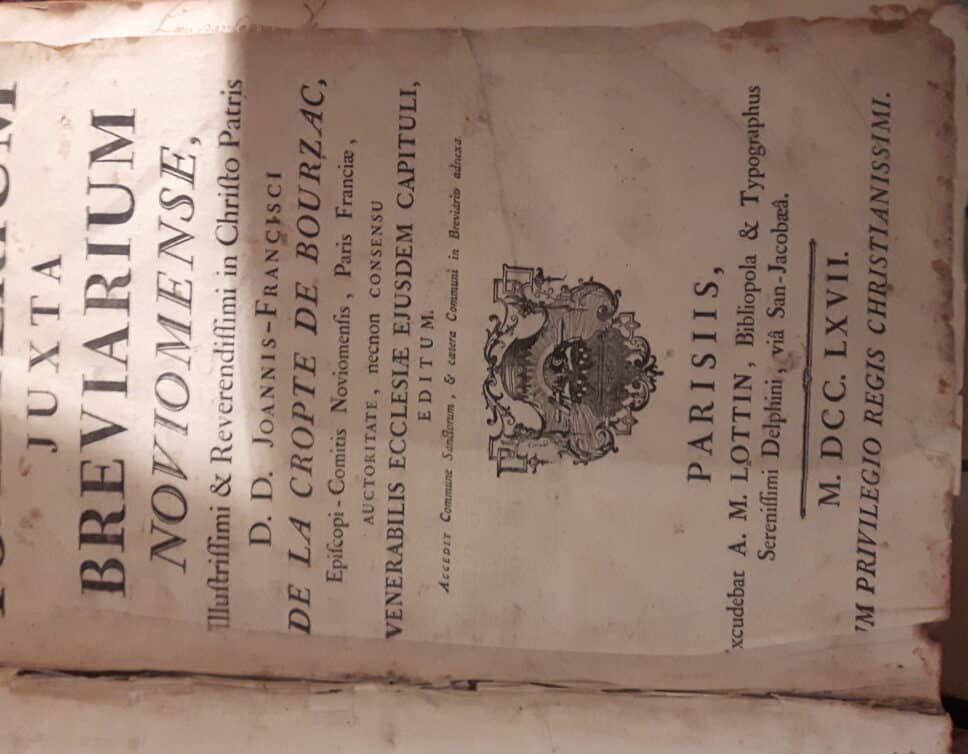 Ancien livre daté 1755