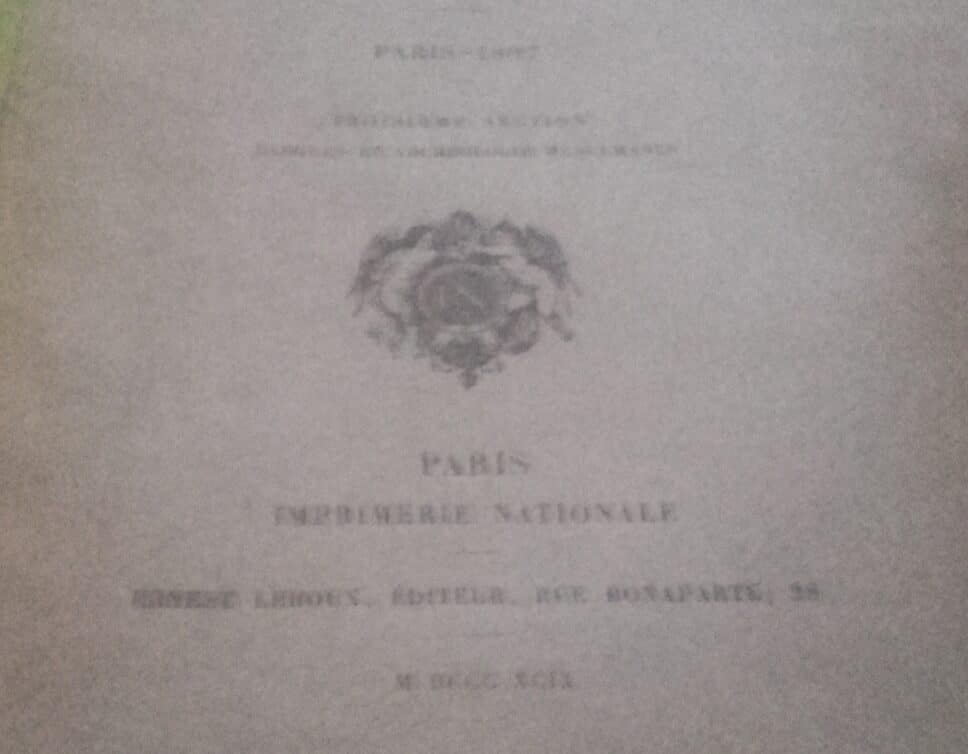 Estimation Livre, manuscrit: ed originale « onzieme congres international des orientalistes »