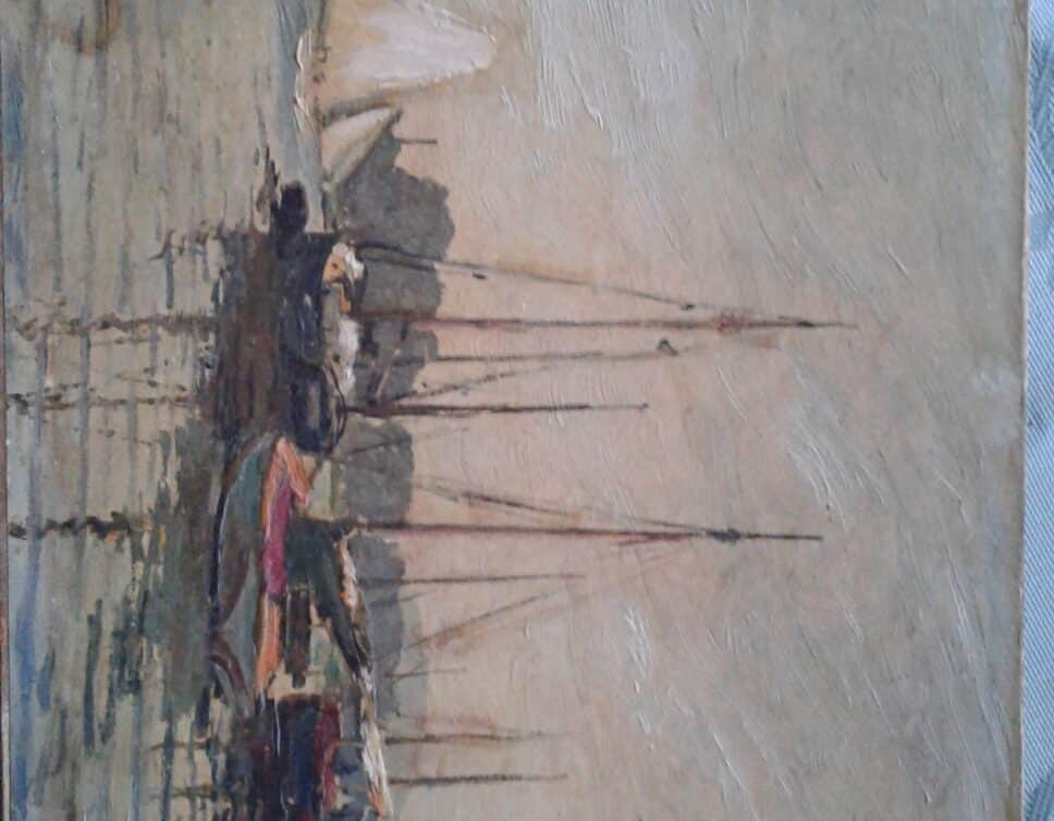 Peinture Tableau, Pastel: Bateaux de plaisance Argenteuil Monet