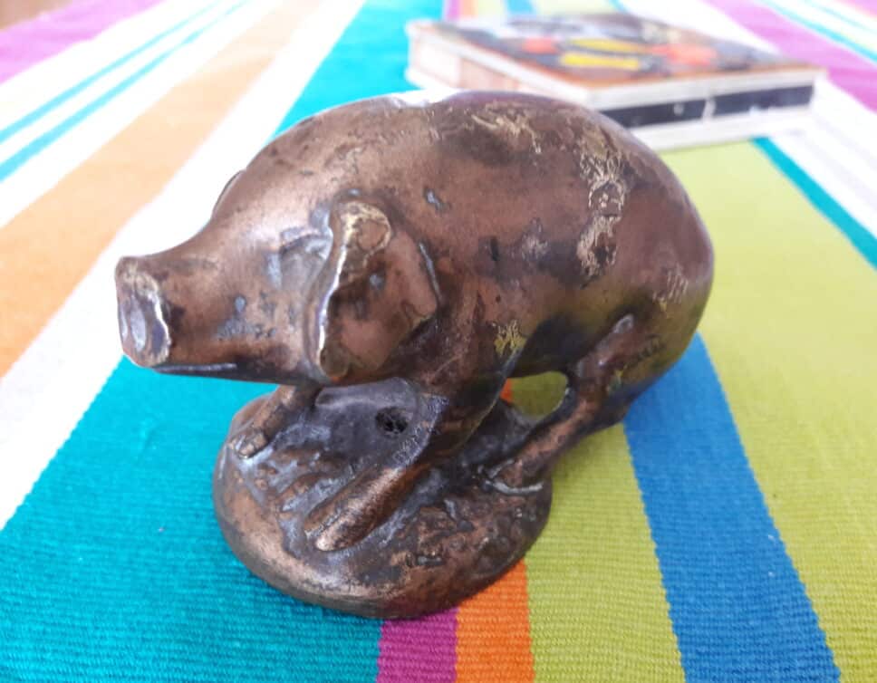Cochon en bronze