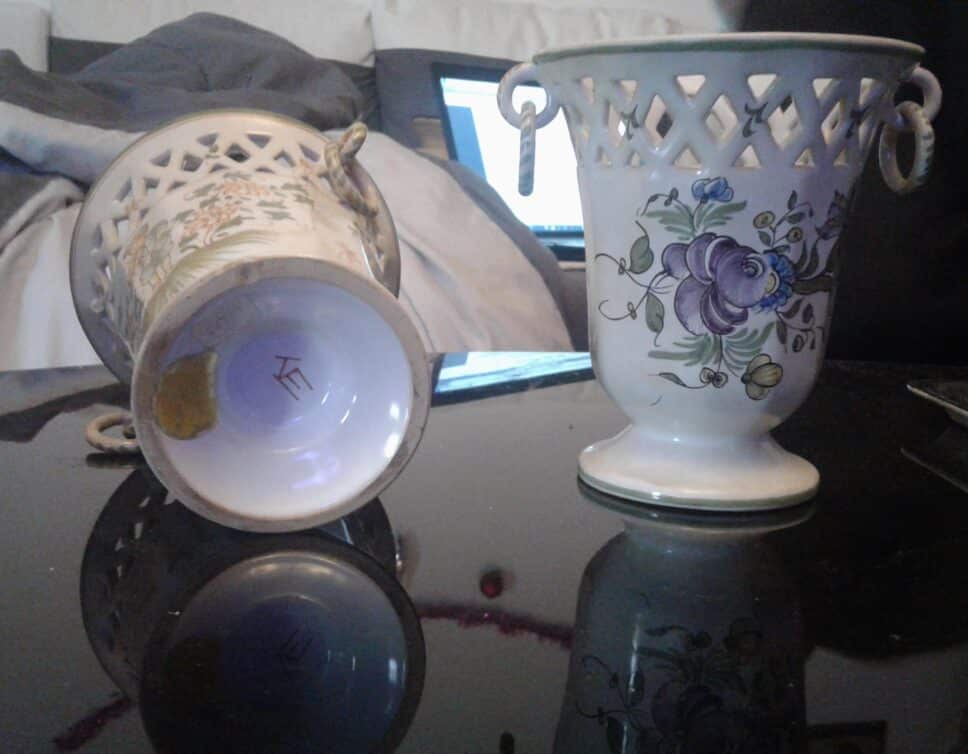 vase porcelain 2 piece
