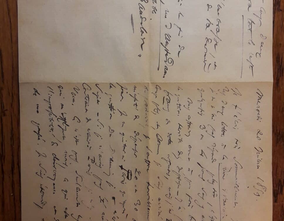 Estimation Livre, manuscrit: Lettre de Charles Baudelaire