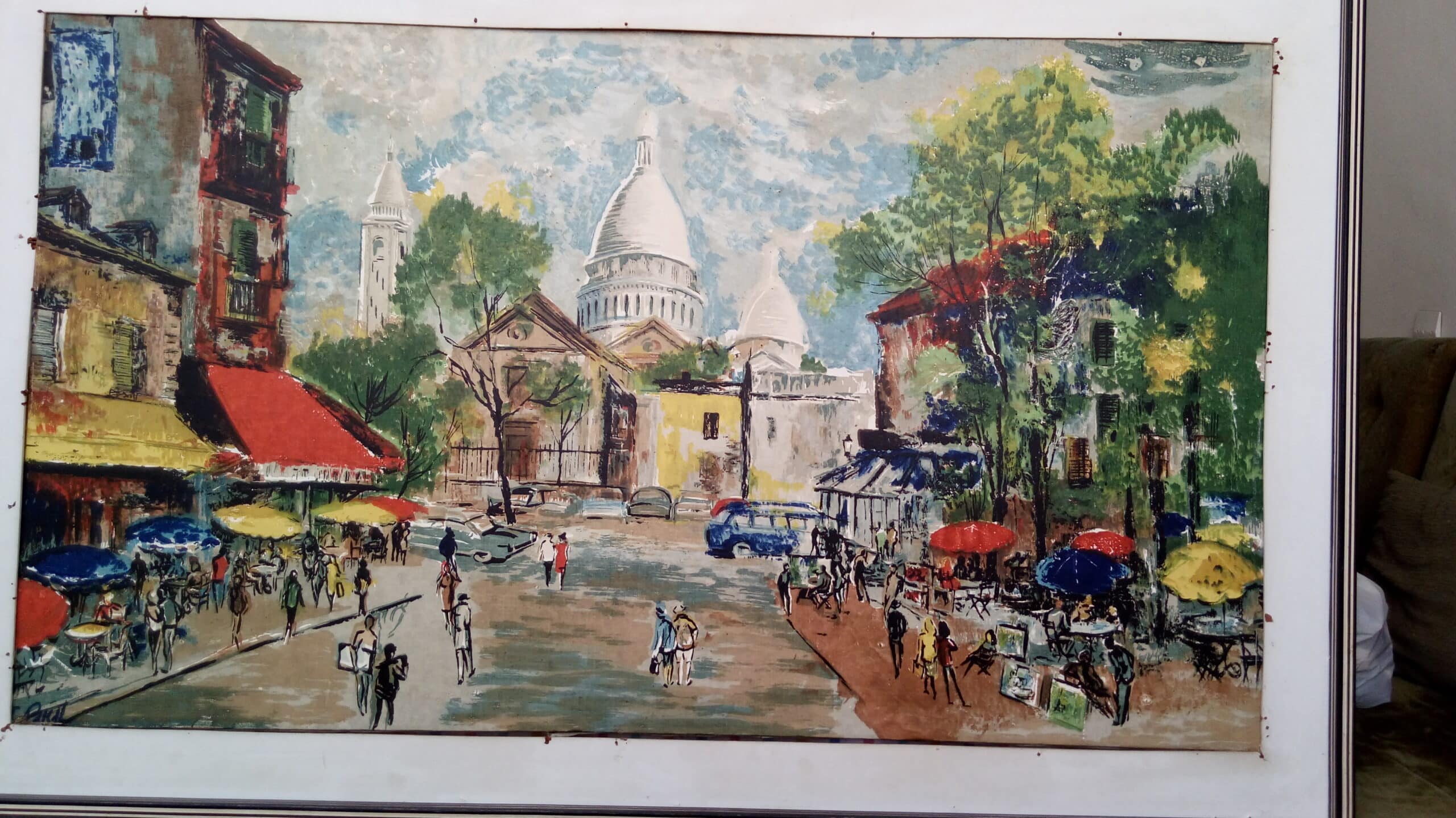 Peinture Tableau, Pastel: Tableau Montmartre