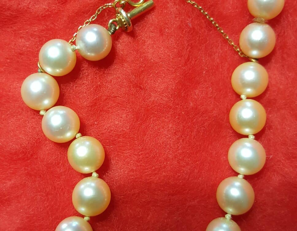 Estimation Bijoux: collier de perles fine 46 cm