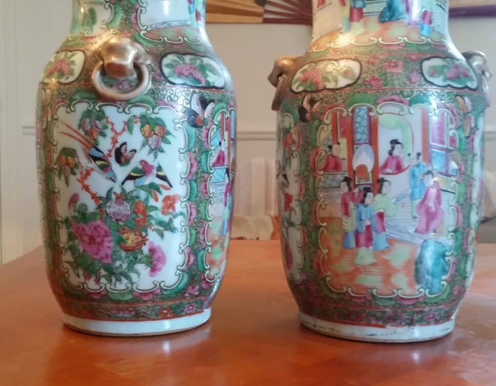 2 Potiches Chinoises en porcelaine XIXème