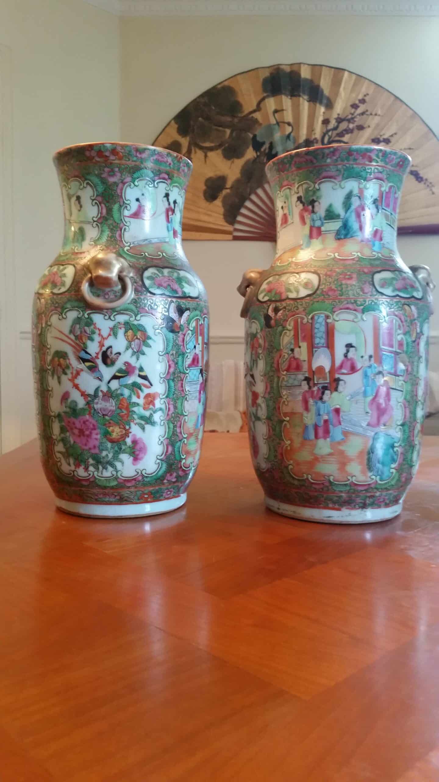 2 Potiches Chinoises en porcelaine XIXème