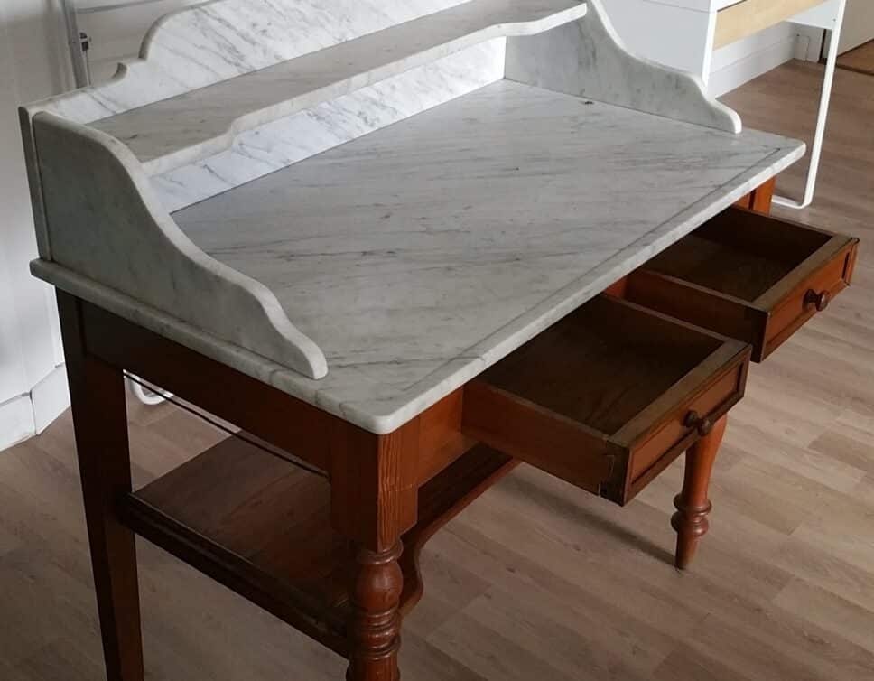 bureau plateau en marbre
