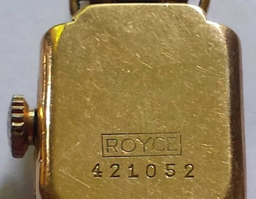 Estimation Bijoux: montre royce numerote