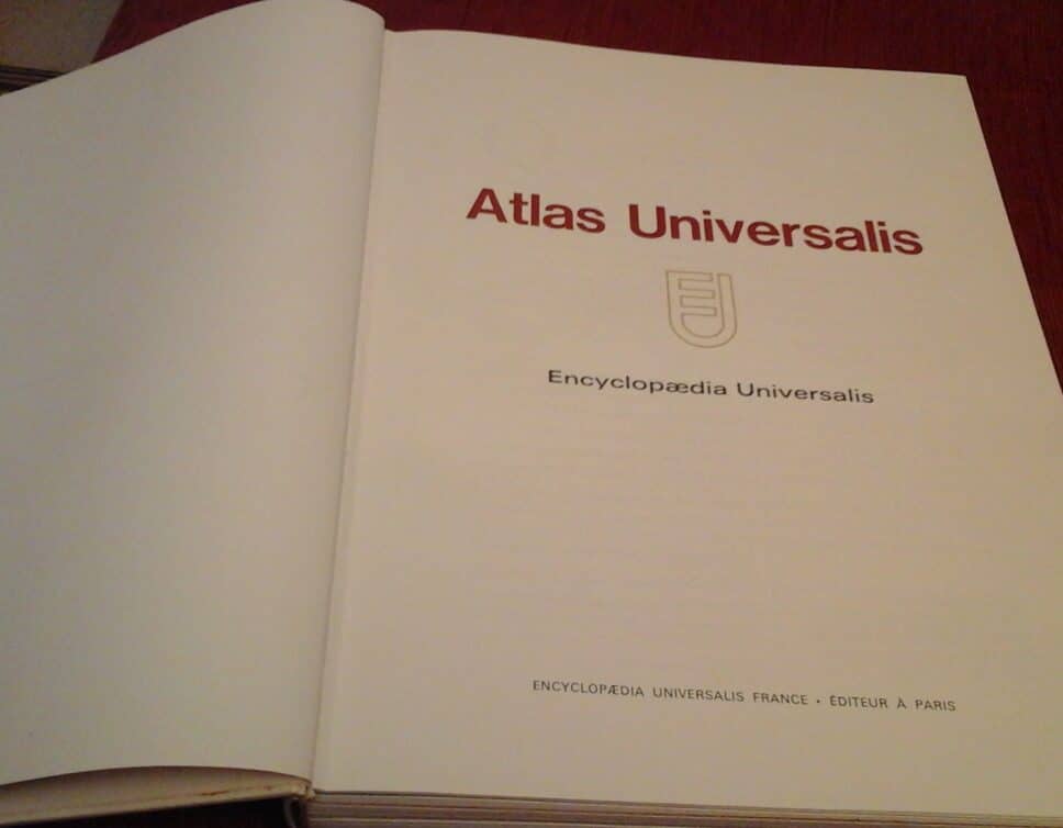 Estimation Livre, manuscrit: Atlas universalis édition 1972