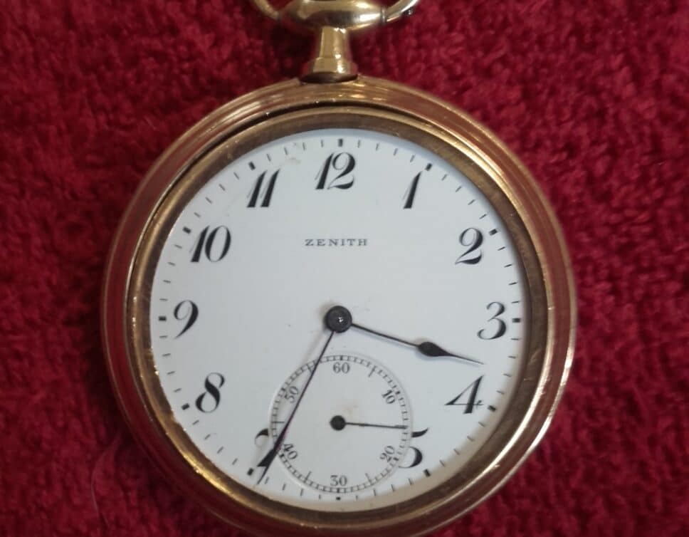 Estimation Montre, horloge: Montre gousset  zenith or 18k poincon suisse