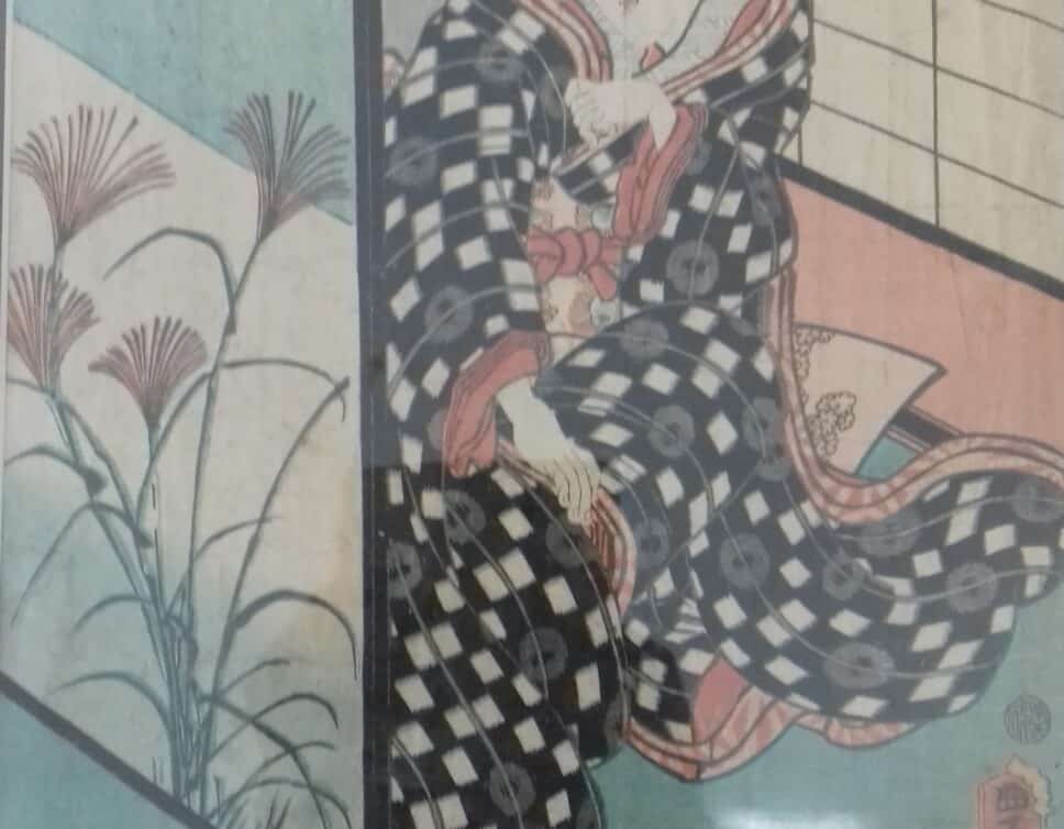 Divers estampes japonaises signées sur papier de riz