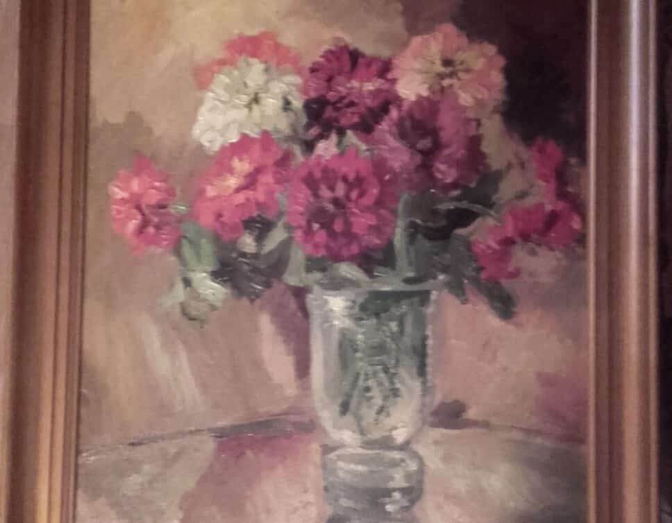 Peinture Tableau, Pastel: vase de fleurs