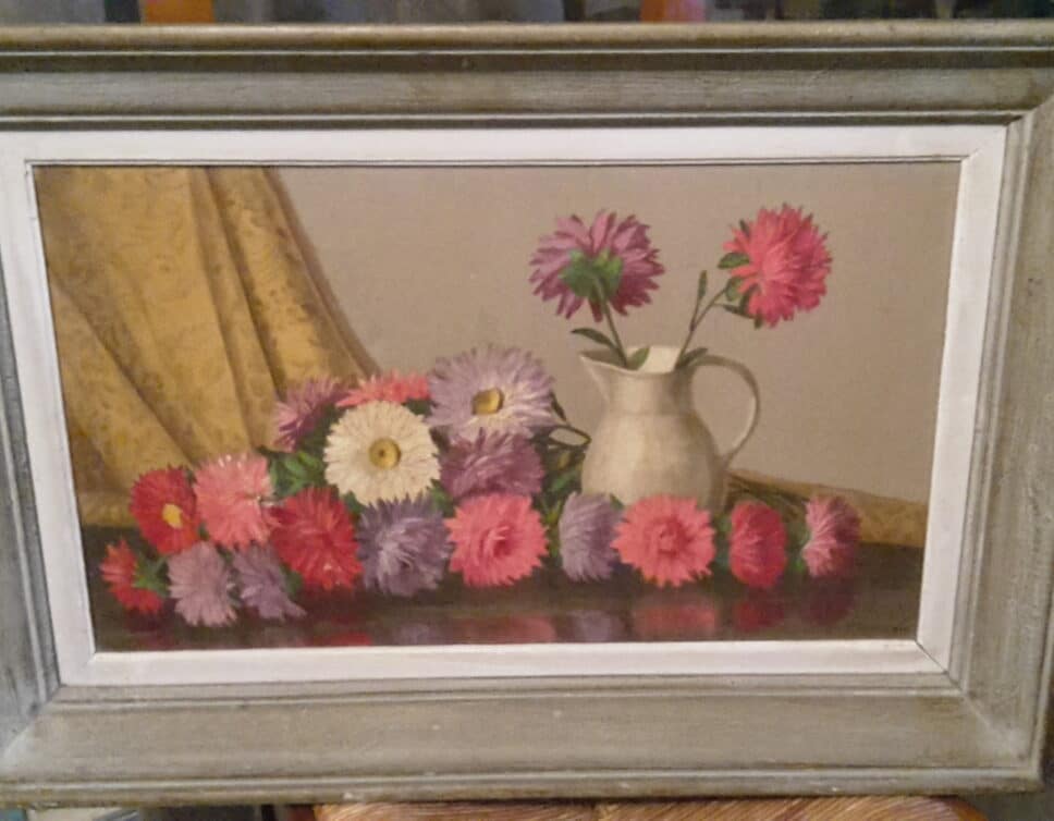 Peinture Tableau, Pastel: Tableau fleurs P.Dolzan