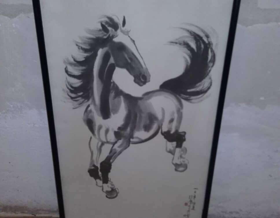 PEINTURE Xu Beihong « cheval galopant »