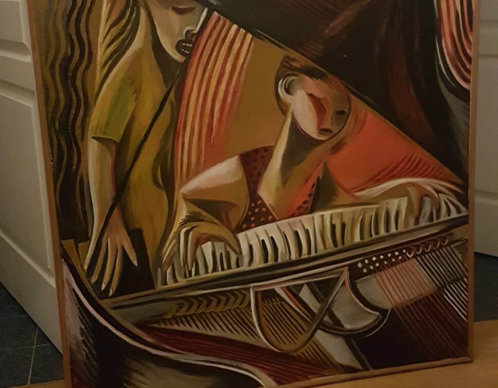 Peinture Tableau, Pastel: tableau piano déchaîné