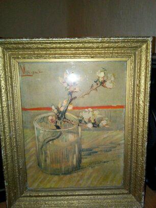Peinture Tableau, Pastel: blossoming almond branch in a glass. Vincent Van Gogh
